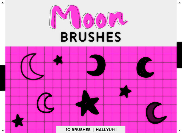 Moon and Stars Photoshop Brushes