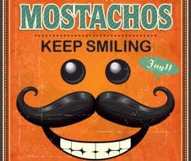 Mostach keep smiling poster vector
