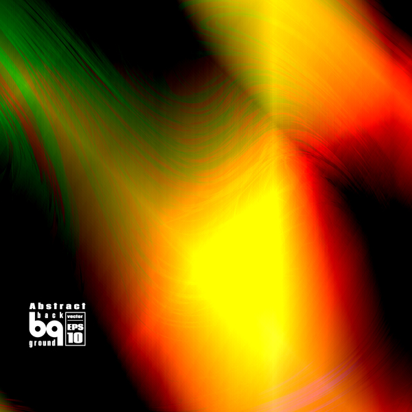Multicolor blurs art background design vector 10