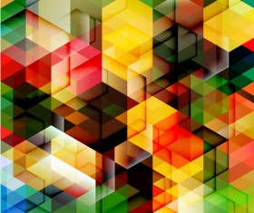 Multicolor geometric shapes backgrounds vectors 01