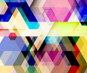 Multicolor geometric shapes backgrounds vectors 02