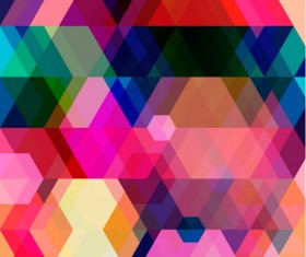 Multicolor geometric shapes backgrounds vectors 04
