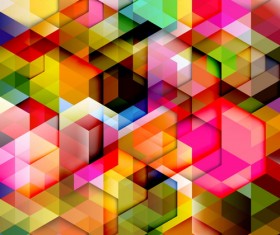 Multicolor geometric shapes backgrounds vectors 05