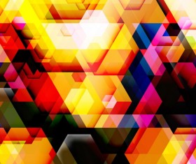 Multicolor geometric shapes backgrounds vectors 06