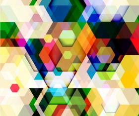 Multicolor geometric shapes backgrounds vectors 08