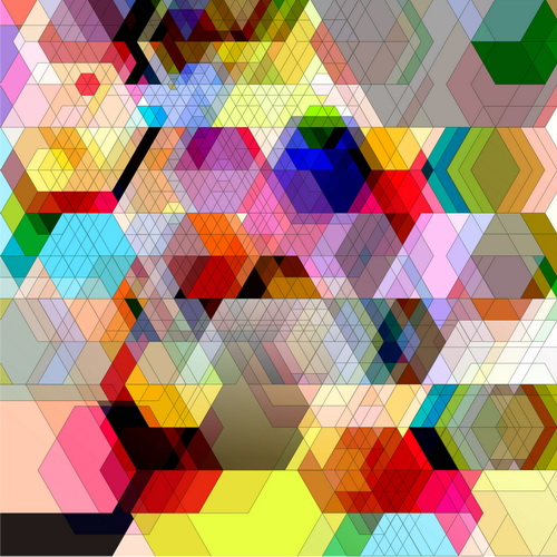 Multicolor geometric shapes backgrounds vectors 09