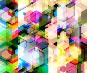 Multicolor geometric shapes backgrounds vectors 11