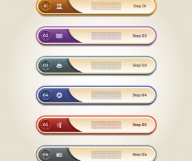 Numbers business banners design vector