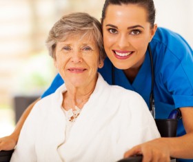 Nurse care for elderly Stock Photo 01
