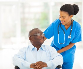 Nurse care for elderly Stock Photo 03