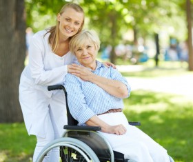 Nurse care for elderly Stock Photo 05
