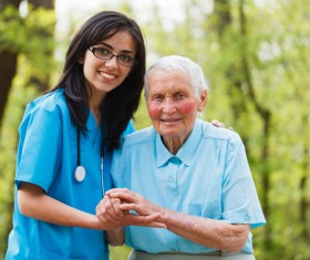 Nurse care for elderly Stock Photo 06