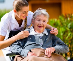 Nurse care for elderly Stock Photo 07
