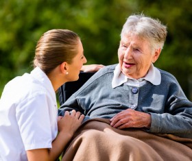 Nurse care for elderly Stock Photo 09