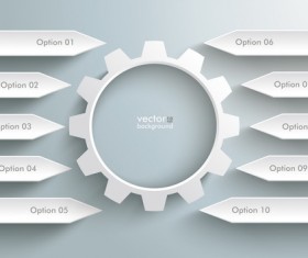 Option infographic template creative vector 03