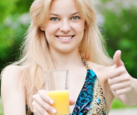 Orange juice is really good Stock Photo