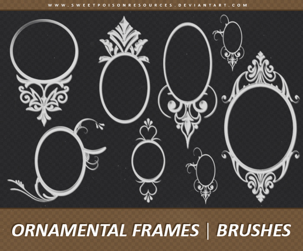 Ornamental Frames Photoshop Brushes Set