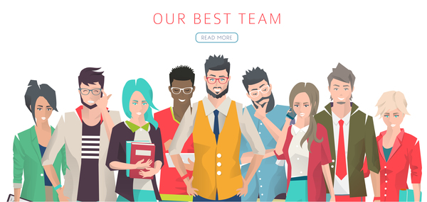 Our best team business background vector 04 free download