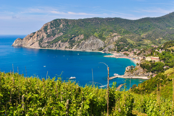 Overlooking the Italian seaside tourism Cinque Terre Stock Photo 05