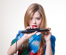 Own perm girl Stock Photo 02