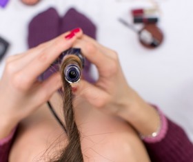 Own perm girl Stock Photo 04