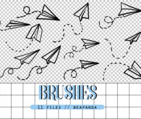 Paper Airplane Photoshop Brushes