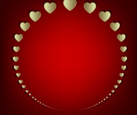 Paper cut heart frame valentine vector