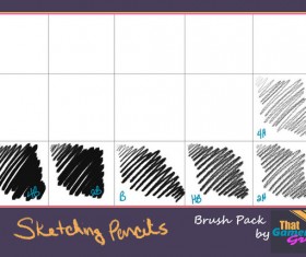 Pencils Sketching Photoshop Brushes
