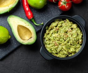 Pepper lemon with avocado Stock Photo