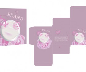 Pink package box template vector