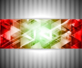 Polygon banner with gray background vector