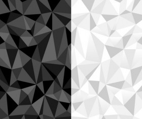 Polygon white with black background vector