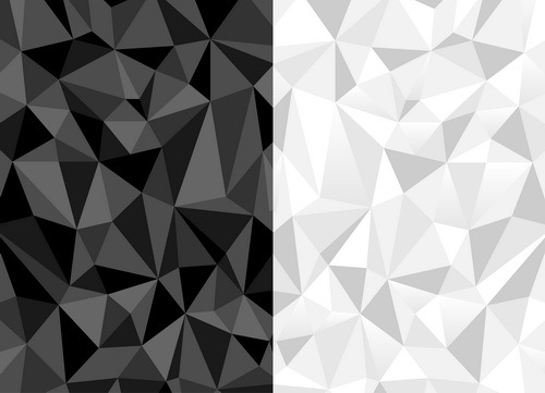 Polygon white with black background vector