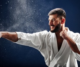 Practice karate Stock Photo