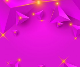 Purple triangle background with star light vector