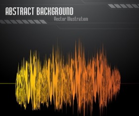 Radio waves with black background vector