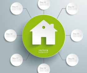 Real estate option infographic template vector