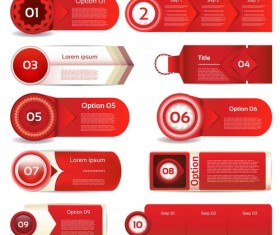 Red business banners design vector