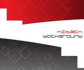 Red with black tech background vector