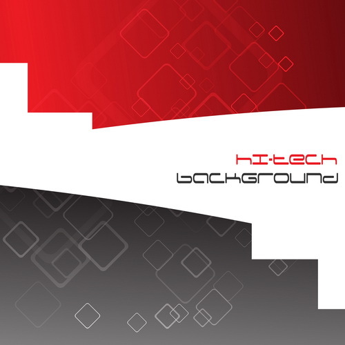 Red with black tech background vector