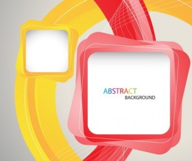 Red with yellow abstract background vector