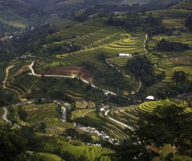 Rural terrace Stock Photo