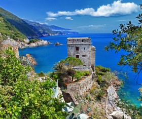 Seaside castle Stock Photo
