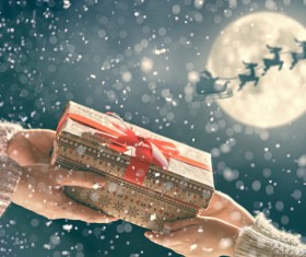 Send Christmas present Stock Photo 01
