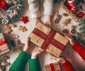 Send Christmas present Stock Photo 02