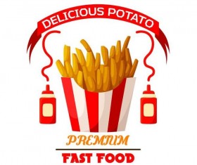 Set of fast food labels design vectors 01