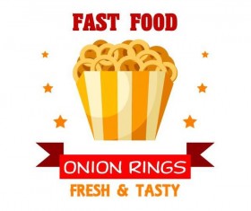 Set of fast food labels design vectors 02