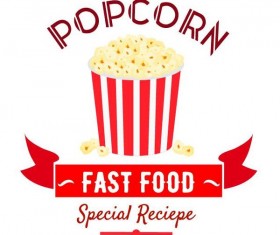 Set of fast food labels design vectors 08