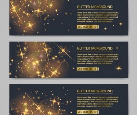Shiny golden stars light vector