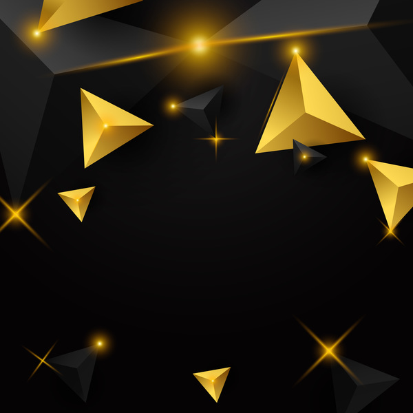 Shiny stars light with triangle abstract background vector 02